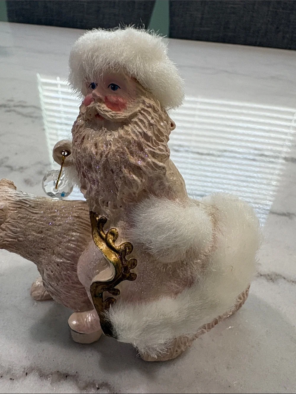 Kurt Adler Santa and Polar Bear Figurine